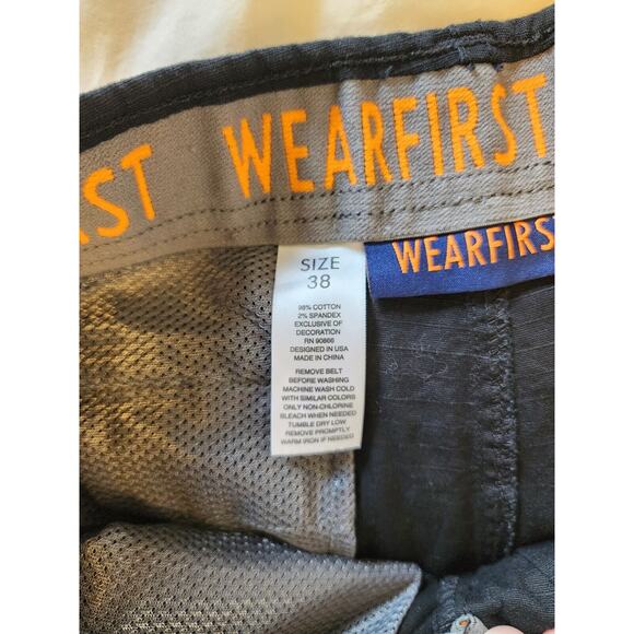 Wear first Mens Cargo Shorts Black Size 38 Gorpcore Outdoor - Picture 5 of 5